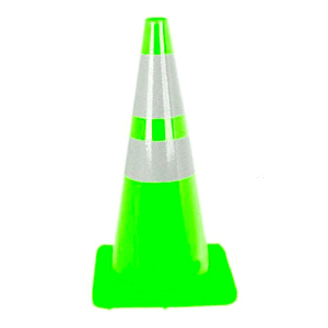 Cono de Señalizacion Vial Verde Limón 28 Pulgadas