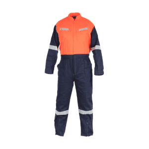 Buzo piloto Poplin Bi-Color Naranjo / Azul